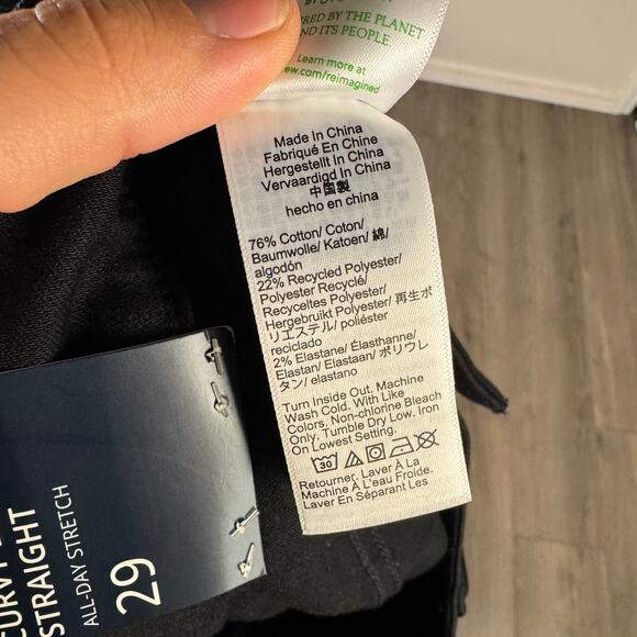 J.Crew Curvy Essential Jeans Womens 29 Black Straight All-day Stretch High Rise - Picture 6 of 7